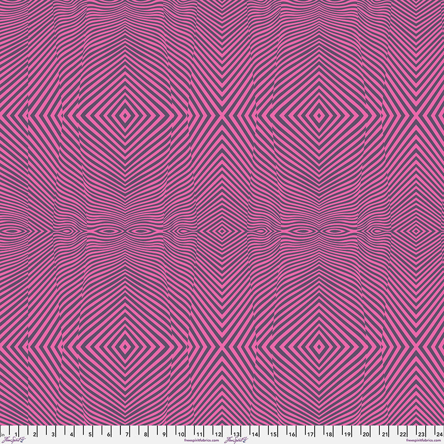 Tula Pink Moon Garden Lazy Stripe in Dusk Cotton Quilting Fabric by the Half Yard