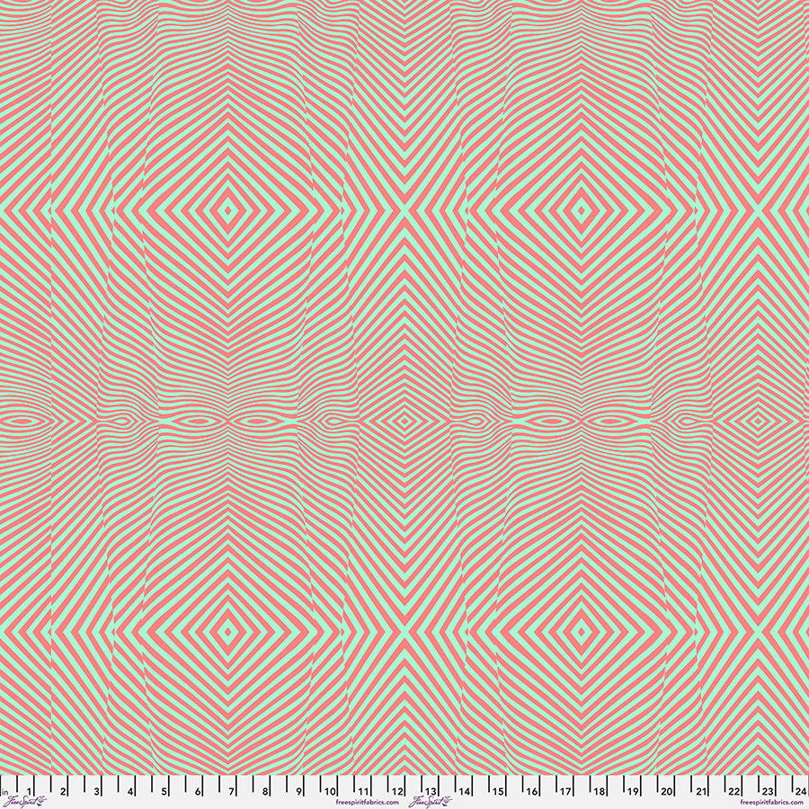 Tula Pink Moon Garden Lazy Stripe in Lunar Cotton Quilting Fabric by the Half Yard