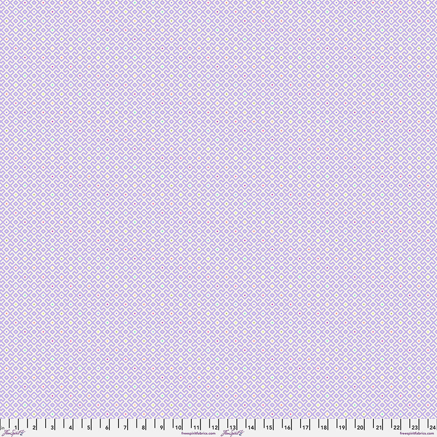 Tula Pink Moon Garden Baby Geo in Dusk Cotton Quilting Fabric by the Half Yard