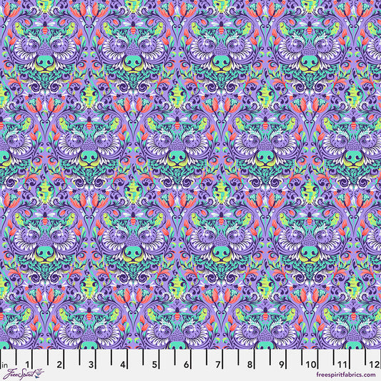 Tula Pink Tiny Beasts Bear With Me in Glimmer Cotton Quilting Fabric by the Half Yard