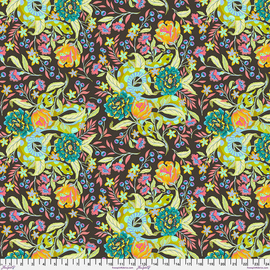 Tula Pink Moon Garden Hissy Fit in Dawn Cotton Quilting Fabric by the Half Yard