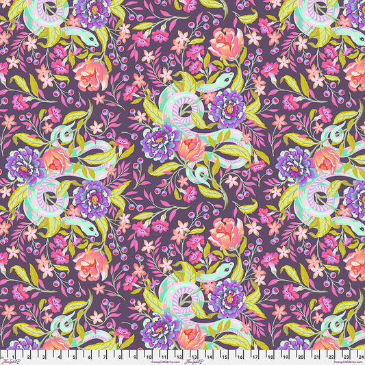 Tula Pink Moon Garden Hissy Fit in Dusk Cotton Quilting Fabric by the Half Yard