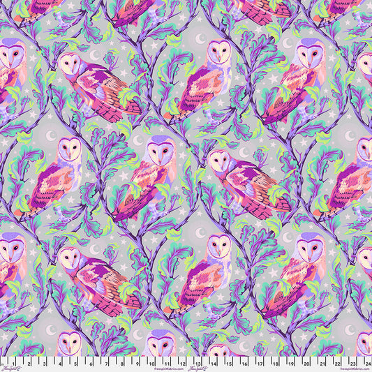 Tula Pink Moon Garden Night Owl in Dusk Cotton Quilting Fabric by the Half Yard