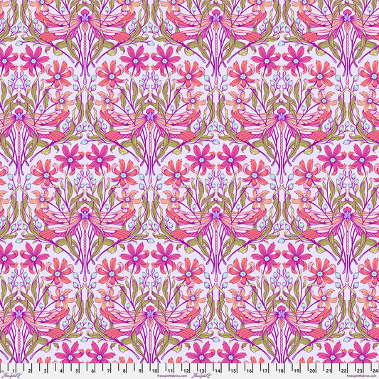 Tula Pink Moon Garden Dragon Your Feet in Dusk Cotton Quilting Fabric by the Half Yard