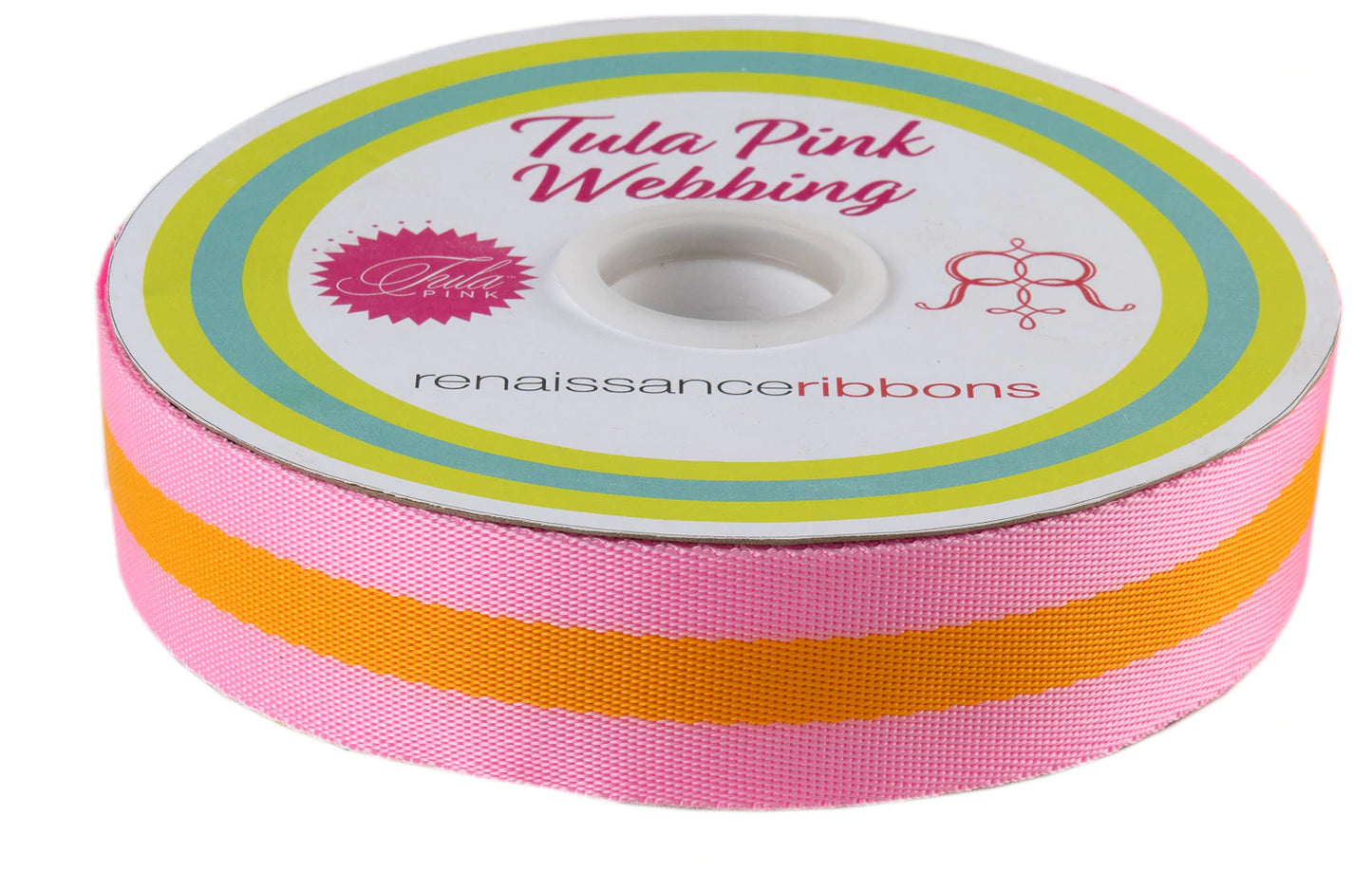 Pink and Orange - 1.5"-Tula Pink Webbing by the yard
