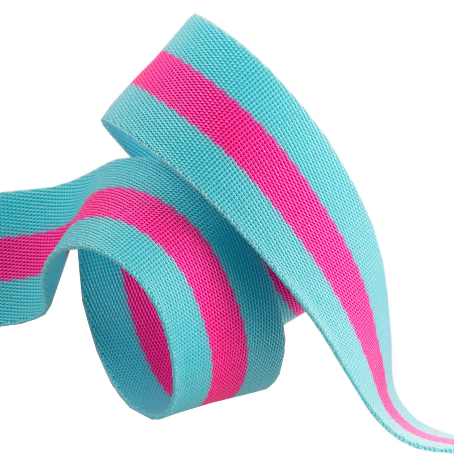 Aqua and Hot Pink - 1.5"-Tula Pink Webbing by the yard